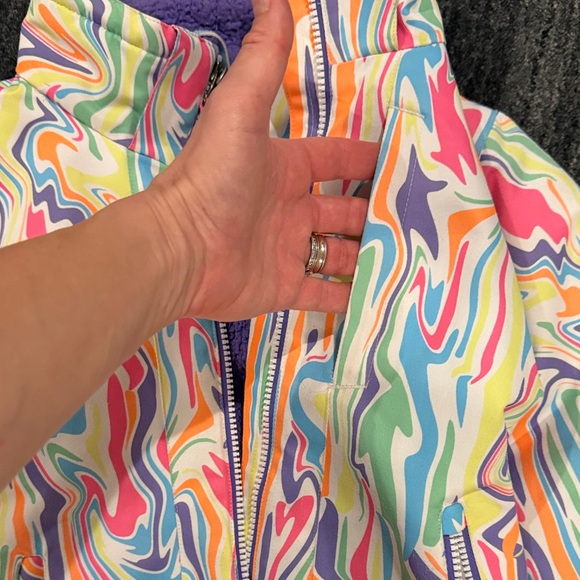 Colorful Swirl Patterned ski Jacket - Picture 7 of 7